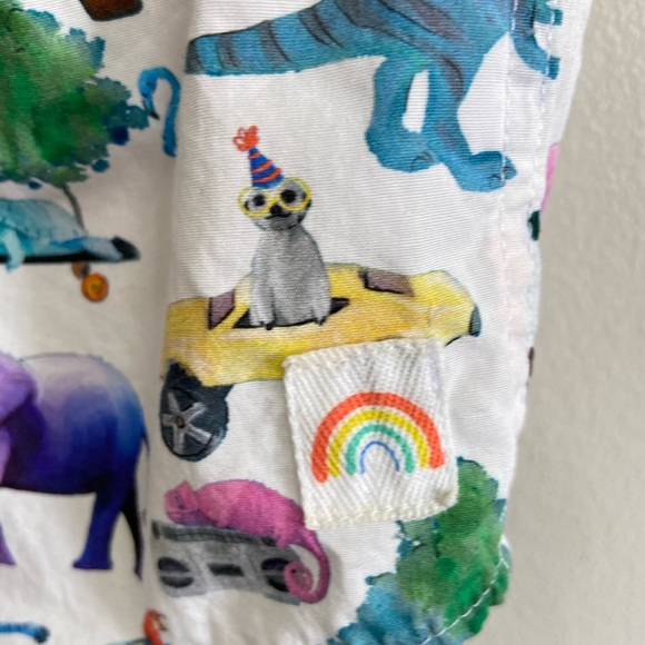 Next Baby Boy Rainbow Button Down Shirt - Sz 3-6 Months - New with No Tags! - Picture 3 of 4